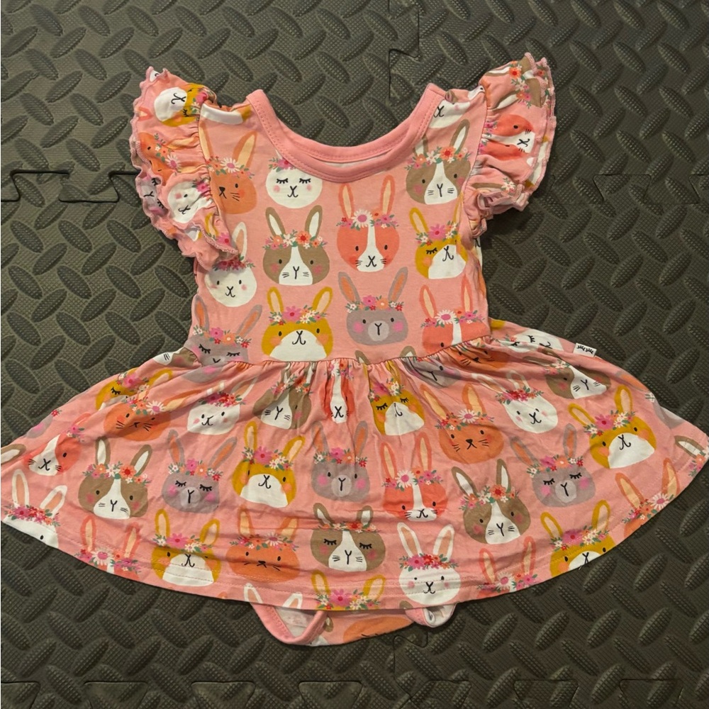 Little Sleepies Hop To It Twirl Dress w/bodysuit (3-6m)